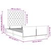vidaXL Boxspringbett mit Kopfteil Dunkelblau 120 x 200 cm Samt
