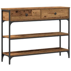 vidaXL Konsolentisch mit Regal Altholz 72,5 x 25 x 75 cm Holzwerkstoff