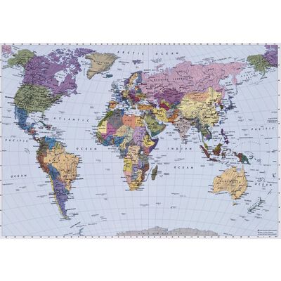 Komar Fototapete World Map 254x184 cm 4-050