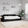 vidaXL Tagesbett mit Matratze Schwarz 90x200 cm Stoff