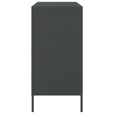 vidaXL Sideboard Schwarz 68x39x79 cm Stahl