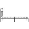 vidaXL Bettgestell mit Kopfteil Metall Schwarz 90x190 cm