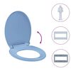 vidaXL Toilettensitz mit Absenkautomatik Blau Oval