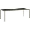 vidaXL 11-tlg. Garten-Essgruppe mit Kissen Grau Poly Rattan Glas