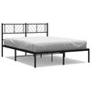 vidaXL Bettgestell mit Kopfteil Metall Schwarz 140x200 cm