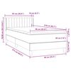 vidaXL Boxspringbett mit Matratze Schwarz 90x210 cm Samt
