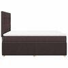vidaXL Boxspringbett mit Matratze Dunkelbraun 140x190 cm Stoff