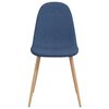 vidaXL Esszimmerst&uuml;hle 2 Stk. Blau Stoff