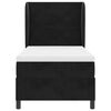 vidaXL Boxspringbett mit Matratze Schwarz 190 x 90 cm Polyester