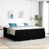 vidaXL Bettrahmen mit Matratze Schwarz 200 x 200 cm Stoff