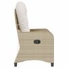 vidaXL Liegestuhl mit Kissen Beige 56 x 66 x 95 cm Poly-Rattan