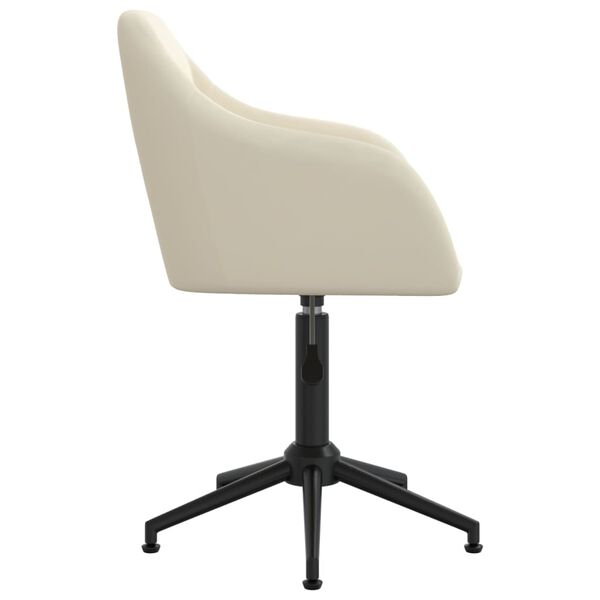 vidaXL Esszimmerst&uuml;hle 2 Stk. Drehbar Creme Samt