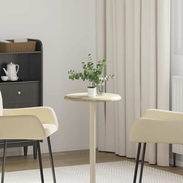 vidaXL Tischplatte Creme &Oslash;40x2,5 cm Marmor