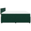 vidaXL Boxspringbett mit Matratze Dunkelgr&uuml;n 200x200 cm Samt