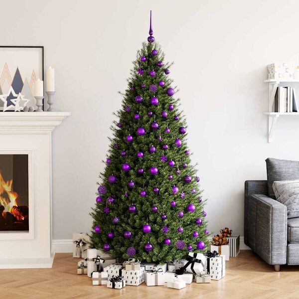 vidaXL 111-tlg. Weihnachtskugel-Set Lila Polystyrol
