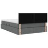 vidaXL Bett mit Stauraum und LED Dunkelgrau 140 x 200 cm Polyester