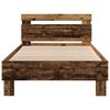 vidaXL Bettrahmen mit LED Altholz 75 x 190 cm Holzwerkstoff
