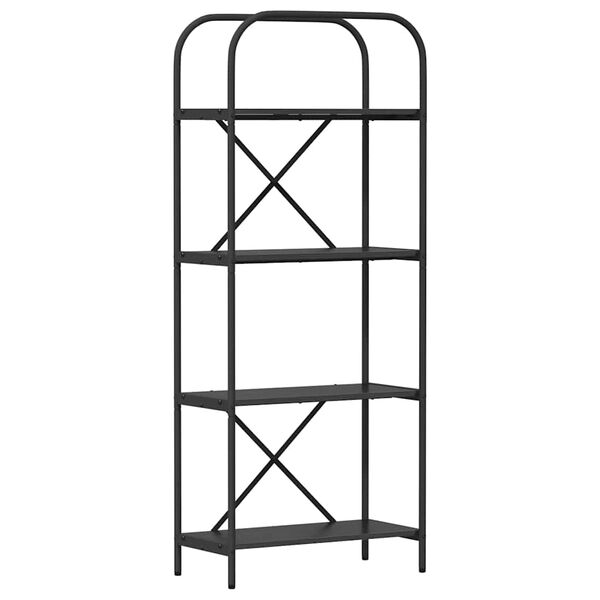 vidaXL B&uuml;cherregal Schwarz Eichen-Optik 60 x 30 x 146 cm Holzwerkstoff