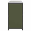 vidaXL Aufbewahrungsset f&uuml;r die K&uuml;che mit Regal 3 pcs Olive Gr&uuml;n Stahl