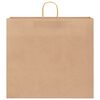 vidaXL Papiertragetaschen 50 Stk. mit Henkeln Braun 54x15x49 cm