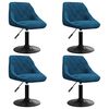 vidaXL Esszimmerst&uuml;hle 4 Stk. Drehbar Blau Samt