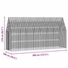 vidaXL Hasenk&auml;fig Silber 400 x 100 x 210 cm Verzinkter Stahl