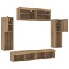 vidaXL TV-Schrankset Wandmontiert 6 pcs Artisan-Eiche Holzwerkstoff
