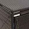 vidaXL M&uuml;lltonnenbox f&uuml;r 3 Tonnen Schwarz 207x80x117 cm Poly Rattan