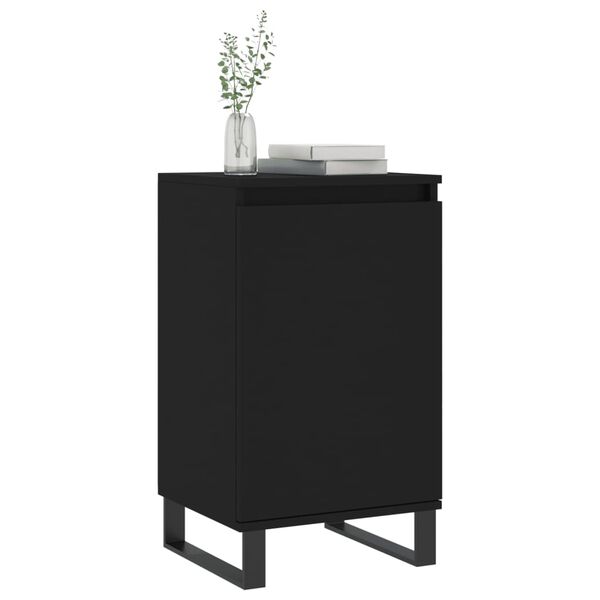 vidaXL Sideboards 2 Stk. Schwarz 40x35x70 cm Holzwerkstoff