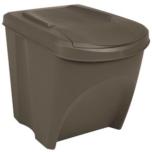 vidaXL Stapelbare M&uuml;lleimer 3 Stk. Grau 75 L Polypropylen