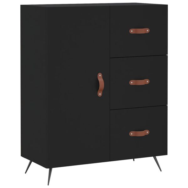 vidaXL Sideboard Schwarz 69,5x34x90 cm Holzwerkstoff