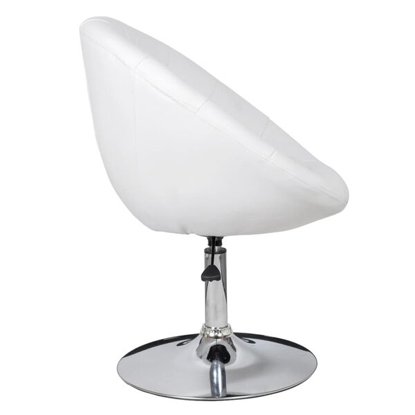 vidaXL Cocktailsessel Wei&szlig; Kunstleder
