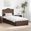 vidaXL Bettrahmen Braun Eichen-Optik 75 x 190 cm Holzwerkstoff