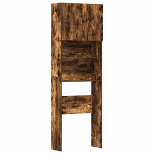vidaXL Waschmaschinenschrank R&auml;uchereiche 64x24x190 cm Holzwerkstoff