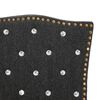 vidaXL Bett mit Matratze Dunkelgrau Stoff 140 x 200 cm