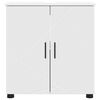 vidaXL Badezimmerschrank Wei&szlig; 61 x 35 x 64 cm Holzwerkstoff & Metall
