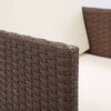 vidaXL 15-tlg. Garten-Essgruppe mit Auflagen Poly Rattan Braun