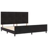vidaXL Boxspringbett mit Kopfteil Schwarz 200 x 200 cm Samt