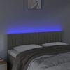 vidaXL LED Kopfteil Hellgrau 144x5x78/88 cm Samt