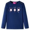 Kinder-Langarmshirt Marineblau 116