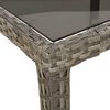 vidaXL 5-tlg. Garten-Essgruppe mit Kissen Grau Poly Rattan