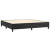 vidaXL Boxspringbett mit Matratze Schwarz 200x200 cm Kunstleder