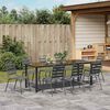 vidaXL Garten Essgruppe 9 pcs Anthrazit Pulverbeschichteter Stahl