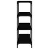 vidaXL B&uuml;cherregal Schwarz 60x33x100 cm Holzwerkstoff und Stahl