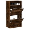 vidaXL Schuhschrank R&auml;uchereiche 60x34x116 cm Holzwerkstoff