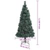 vidaXL K&uuml;nstlicher vorbeleuchteter Weihnachtsbaum mit Kugelset 210 cm