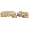 vidaXL Outdoor-Sofagarnitur 9 Stk. Wei&szlig; und Beige Polyester