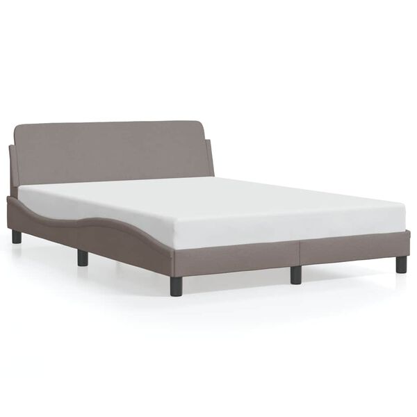 vidaXL Bettgestell "Dover" Taupe 140x190 cm Stoff