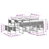 vidaXL 11-tlg. Garten-Essgruppe mit Kissen Beigemischung Poly Rattan