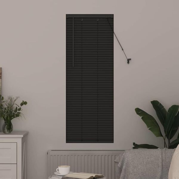 vidaXL Balkenjalousien mit Vorh&auml;ngen Dunkelgrau 175 x 45 cm Aluminium